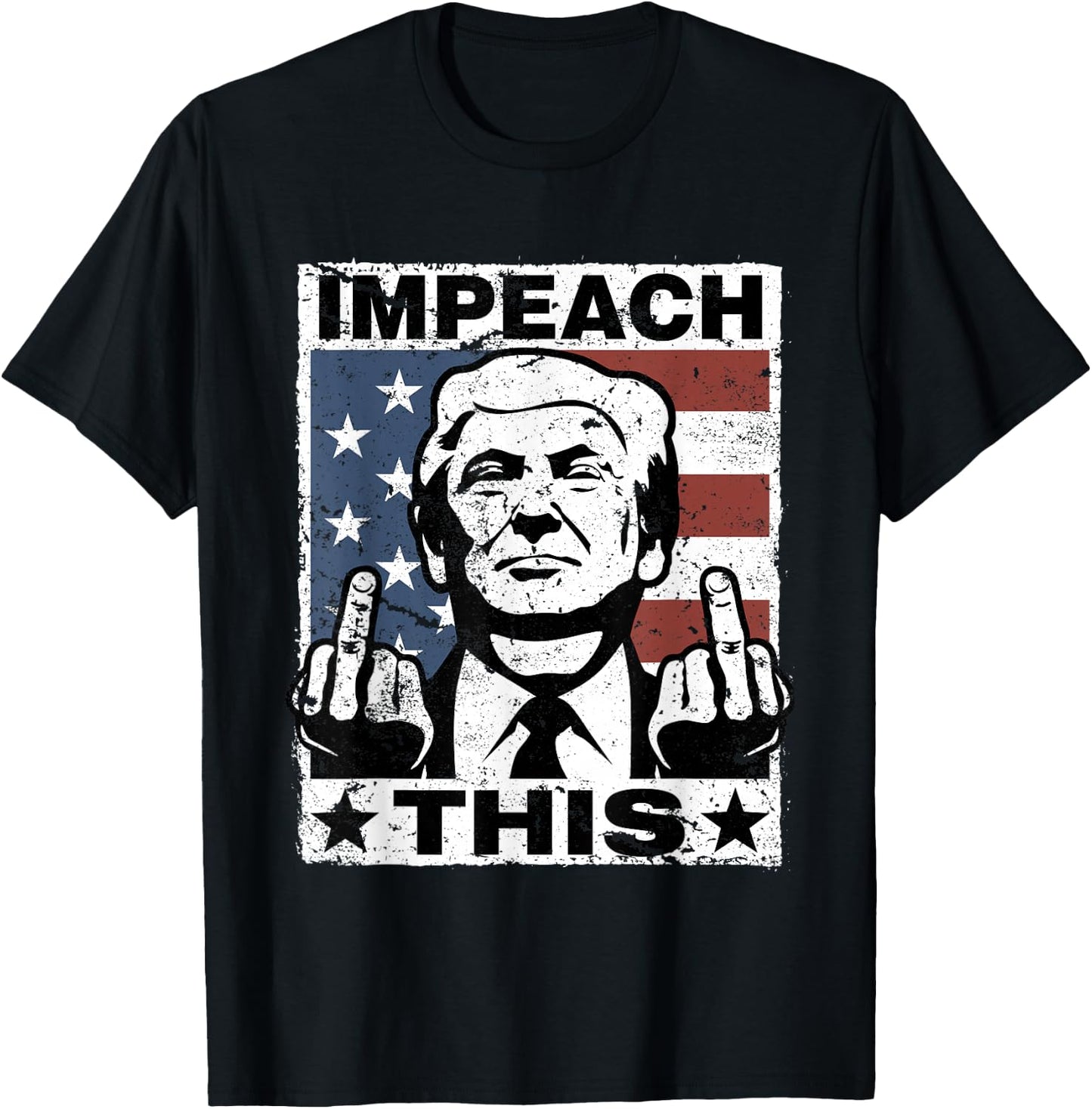 Trump Impeach This USA Vintage T-Shirt - T-Shirt | Black