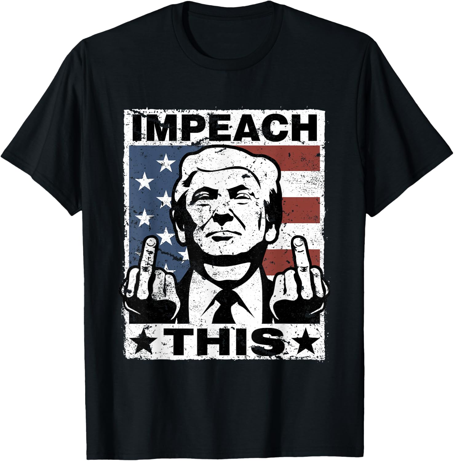 Trump Impeach This USA Vintage T-Shirt - T-Shirt | Black