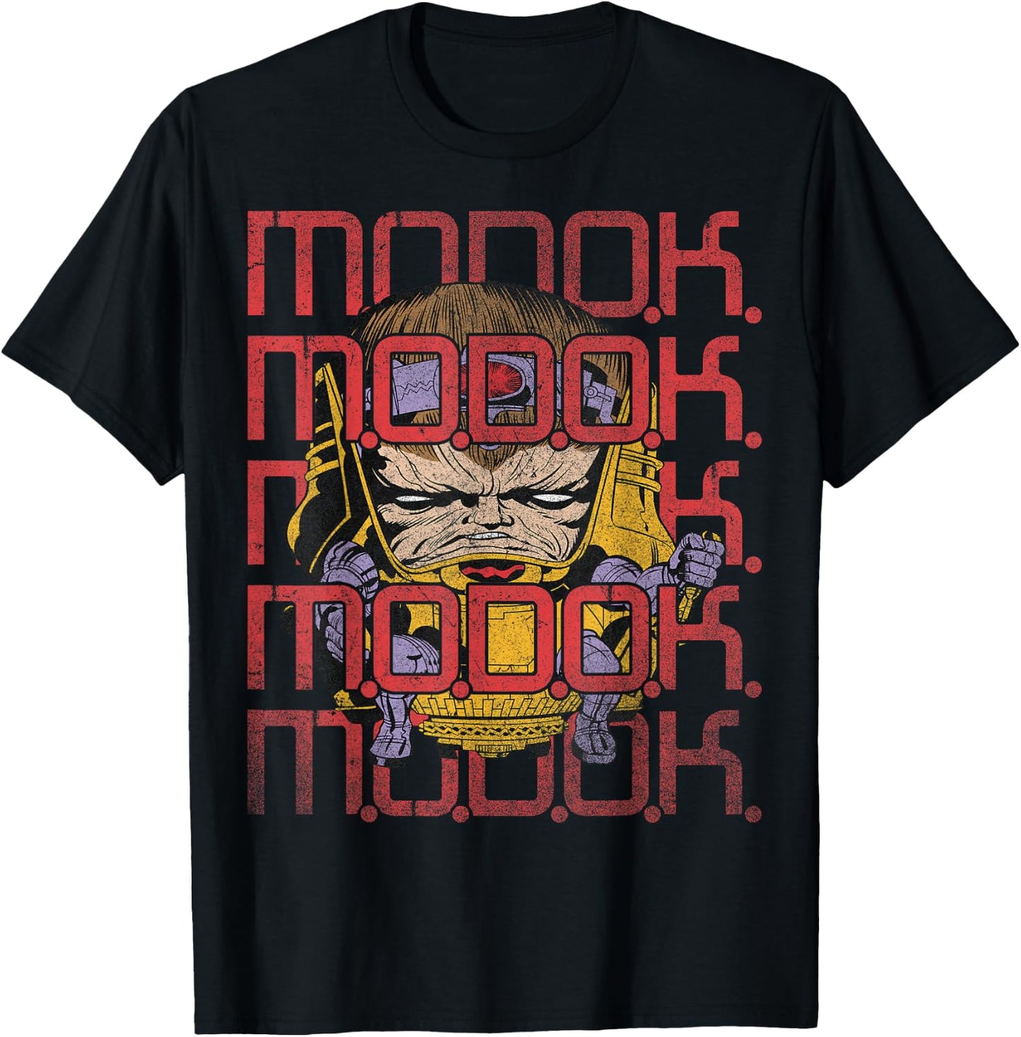 Marvel MODOK Text Stack Portrait T-Shirt - T-Shirt | Black
