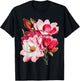 Vintage Pink Magnolia Tree Blooming Flower Fleur T-Shirt - T-Shirt | Black