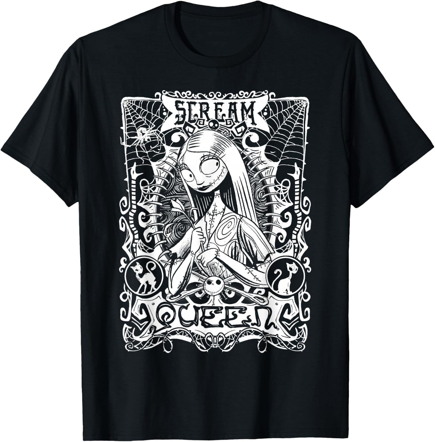 Disney The Nightmare Before Christmas Sally Portrait T-Shirt - T-Shirt | Black