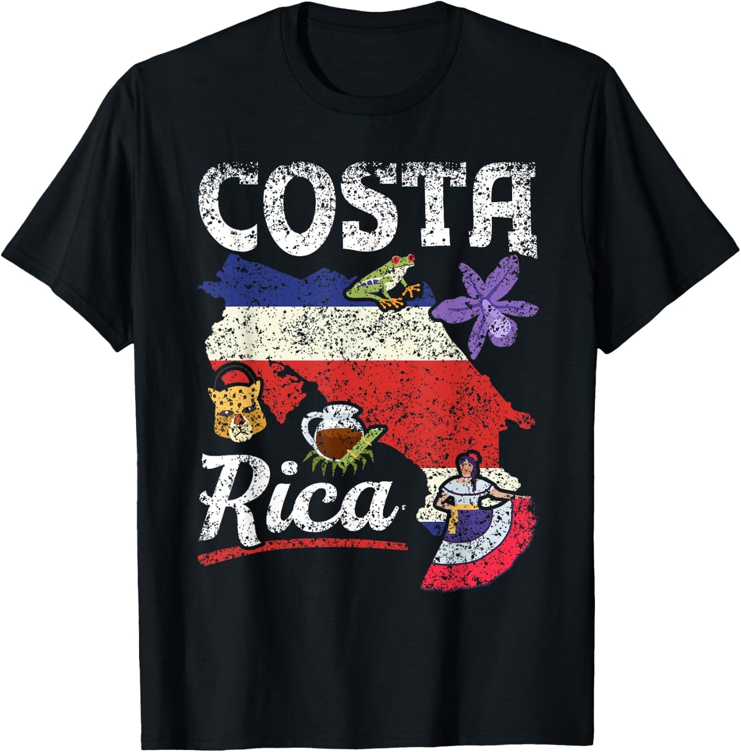 Costa Rica Holidays Costa Rican Travel Costa Rica T-Shirt - T-Shirt | Black