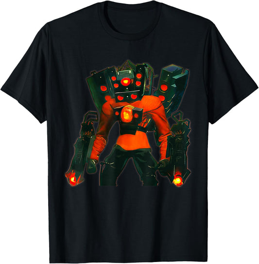Skibidi Toilet Speakerman Cameraman, Toilet ,Tvman T-Shirt - T-Shirt | Black