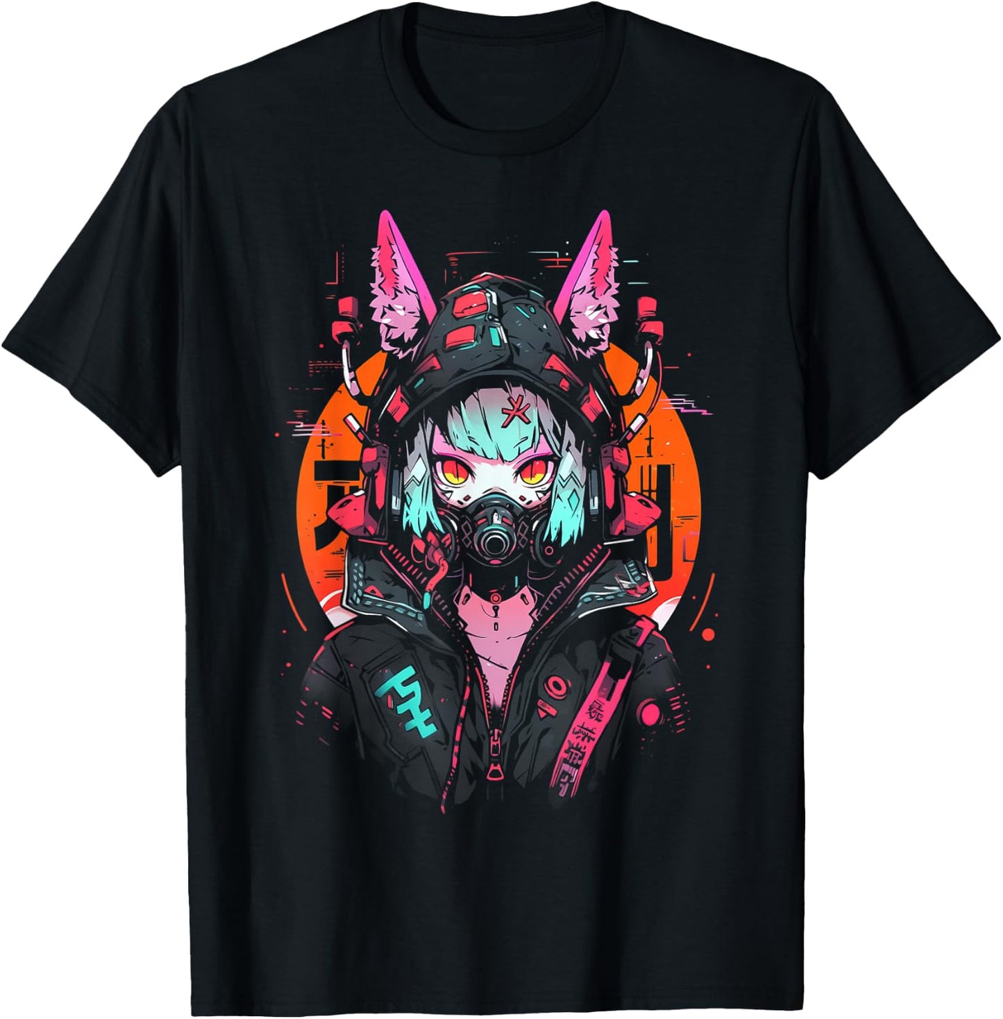Anime Manga Cyberpunk Aesthetic Techwear Harajuku T-Shirt - T-Shirt | Black