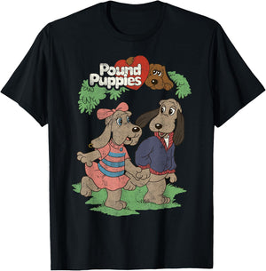 Pound Puppies Valentine's Day Puppy Love Couple Shot T-Shirt - T-Shirt | Black
