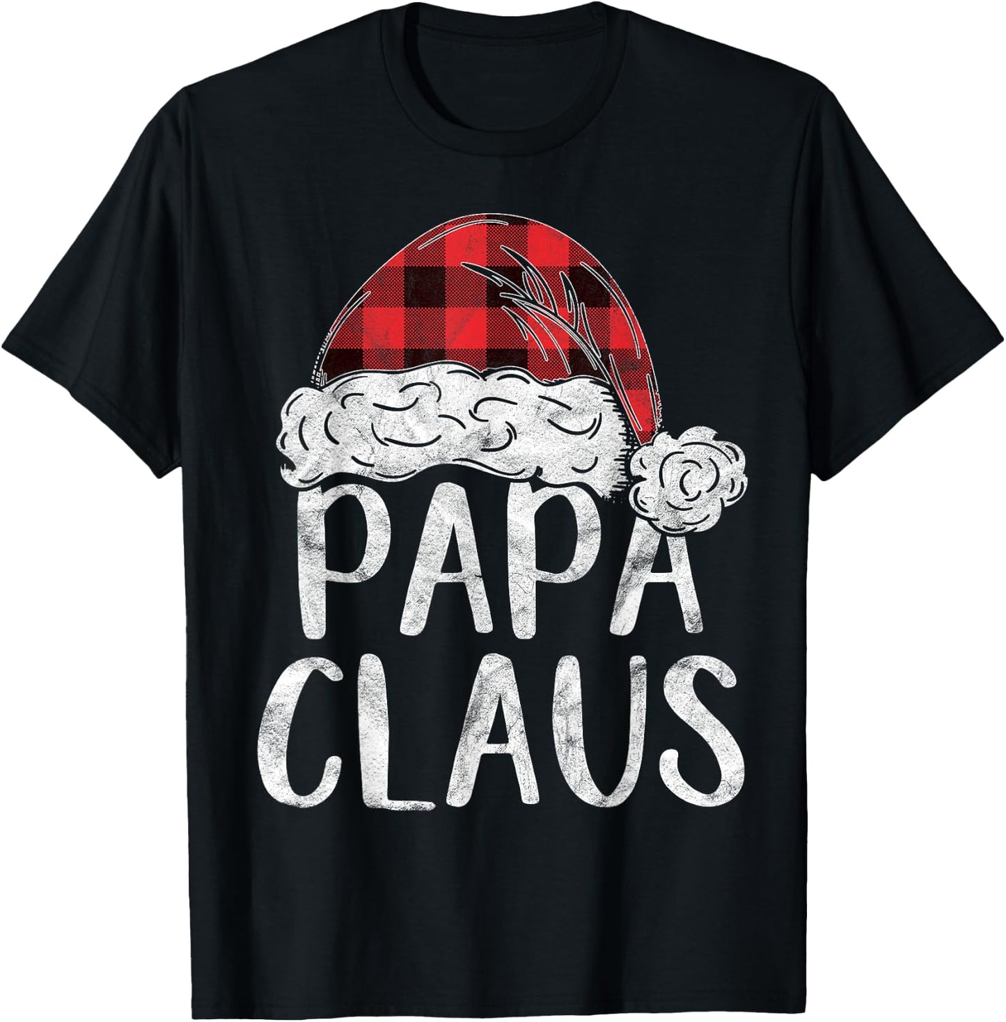 Papa Claus Christmas Costume Gift Santa Matching Family Xmas T-Shirt - T-Shirt | Black