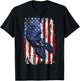 Motocross Dirt Bike USA Flag 4th of July T-Shirt - T-Shirt | Black