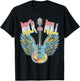 Vintage Retro 80s Rock & Roll Music Electric Guitar Wings T-Shirt - T-Shirt | Black