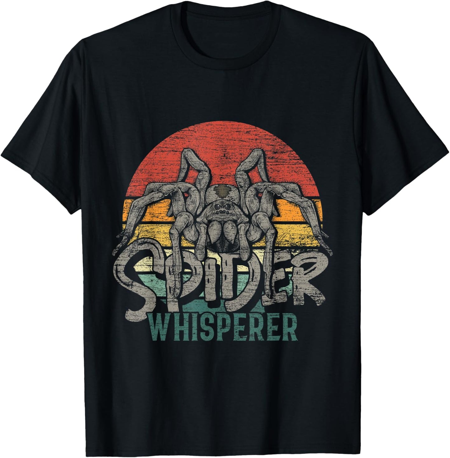 Spider Whisperer Retro Spider T-Shirt - T-Shirt | Black
