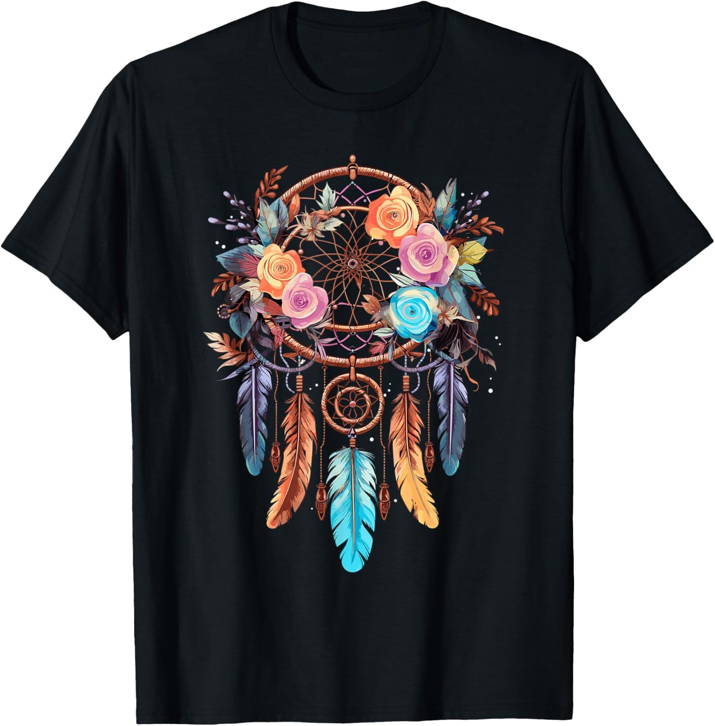 Boho Dream Catcher T-Shirt - T-Shirt | Black