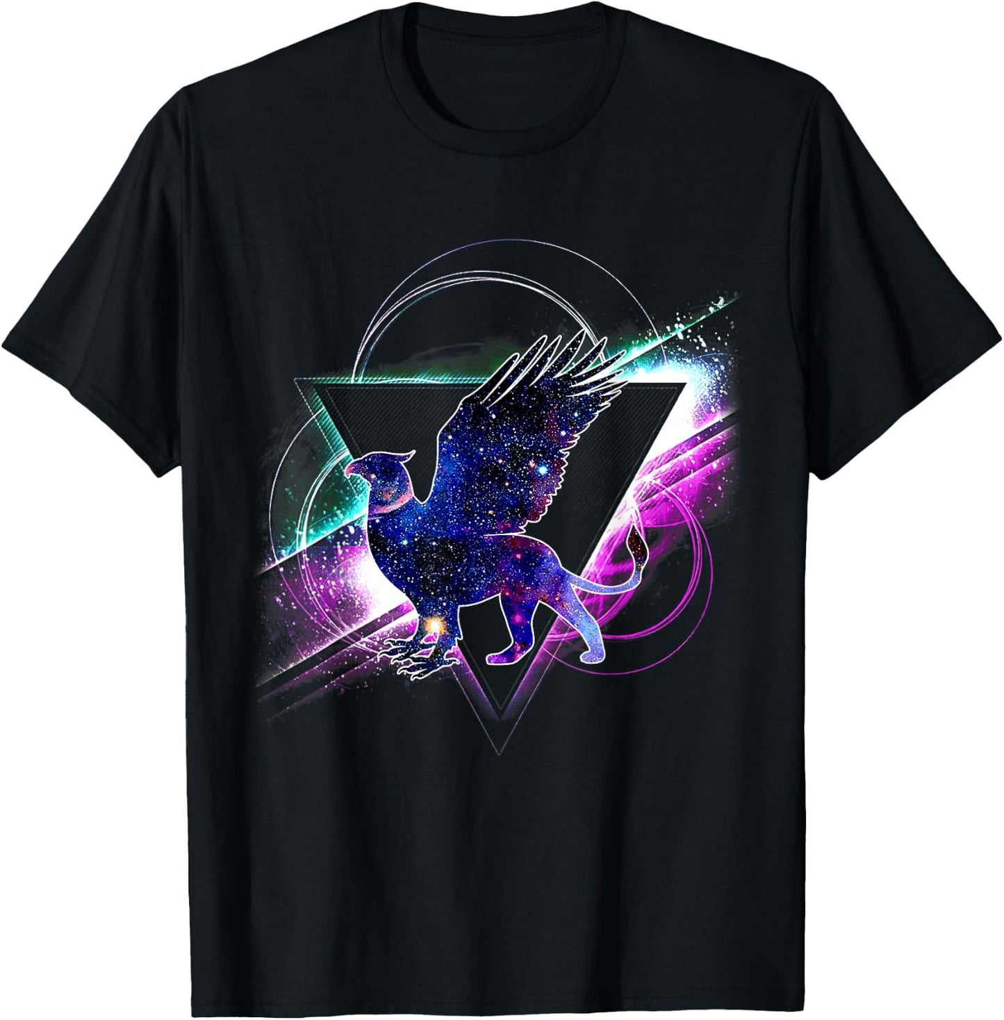 Aesthetic Galaxy Griffin T-Shirt - T-Shirt | Black
