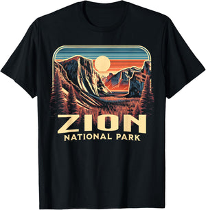Zion National Park , Small, Blue T-Shirt - T-Shirt | Black