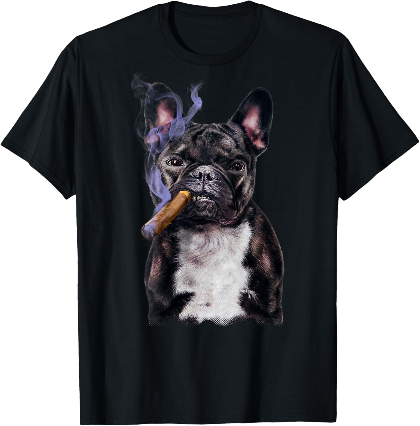 French Bull Dog with Cigar Women T-Shirt - T-Shirt | Black