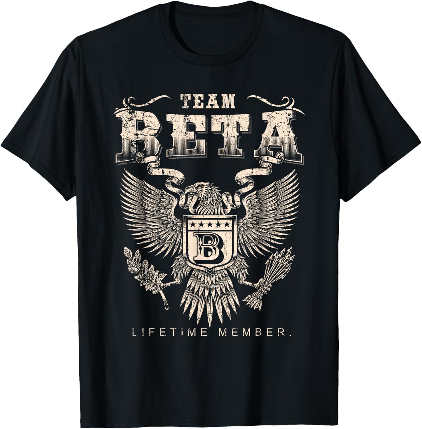 Team Beta Lifetime Member - Beta Name T-Shirt - T-Shirt | Black