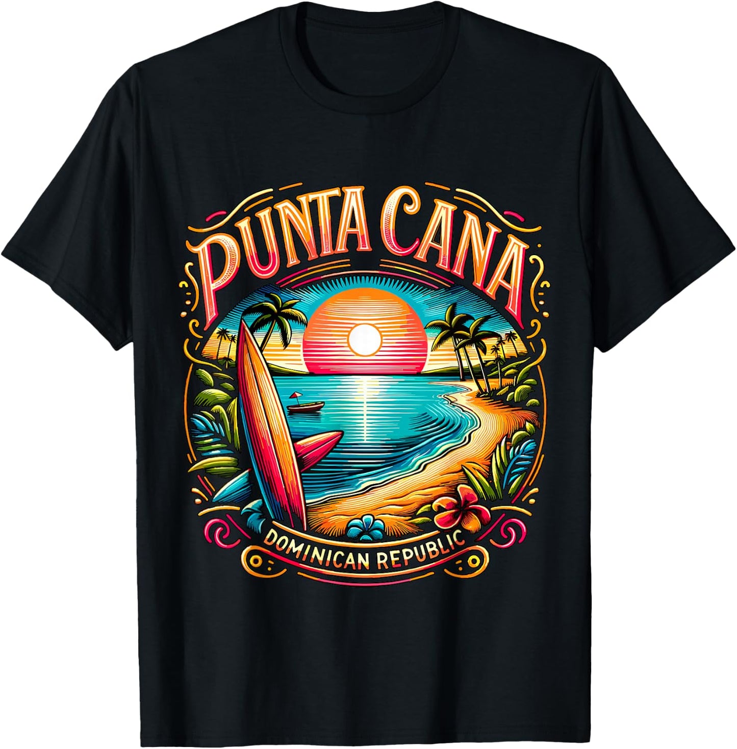 Punta Cana Dominican Republic Vacation Beach T-Shirt - T-Shirt | Black