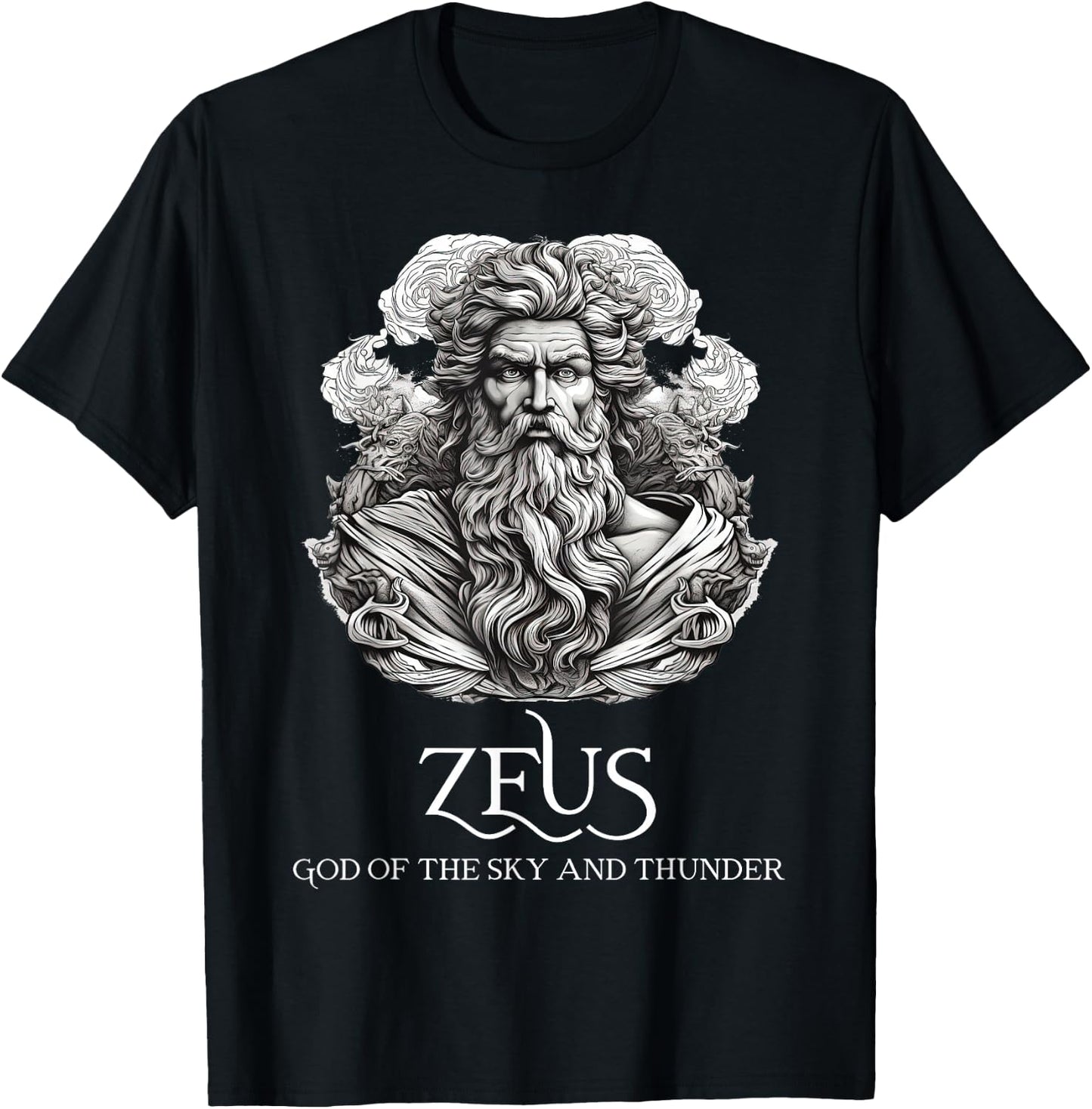 Zeus God of the The Sky & Thunder Greek Mythology Philosophy T-Shirt - T-Shirt | Black