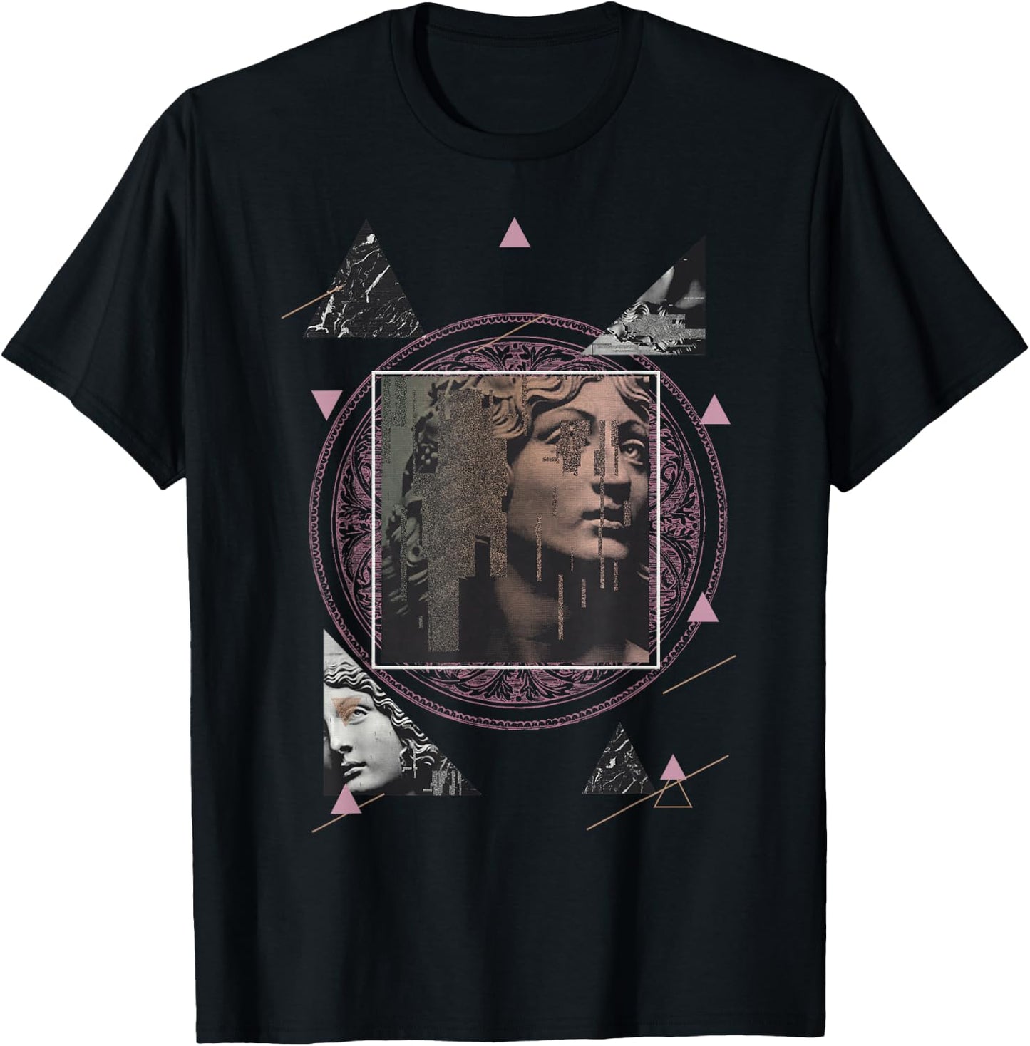 Vaporwave Aesthetic Retro Clothing 80s 90s Greek Statue Art T-Shirt - T-Shirt | Black