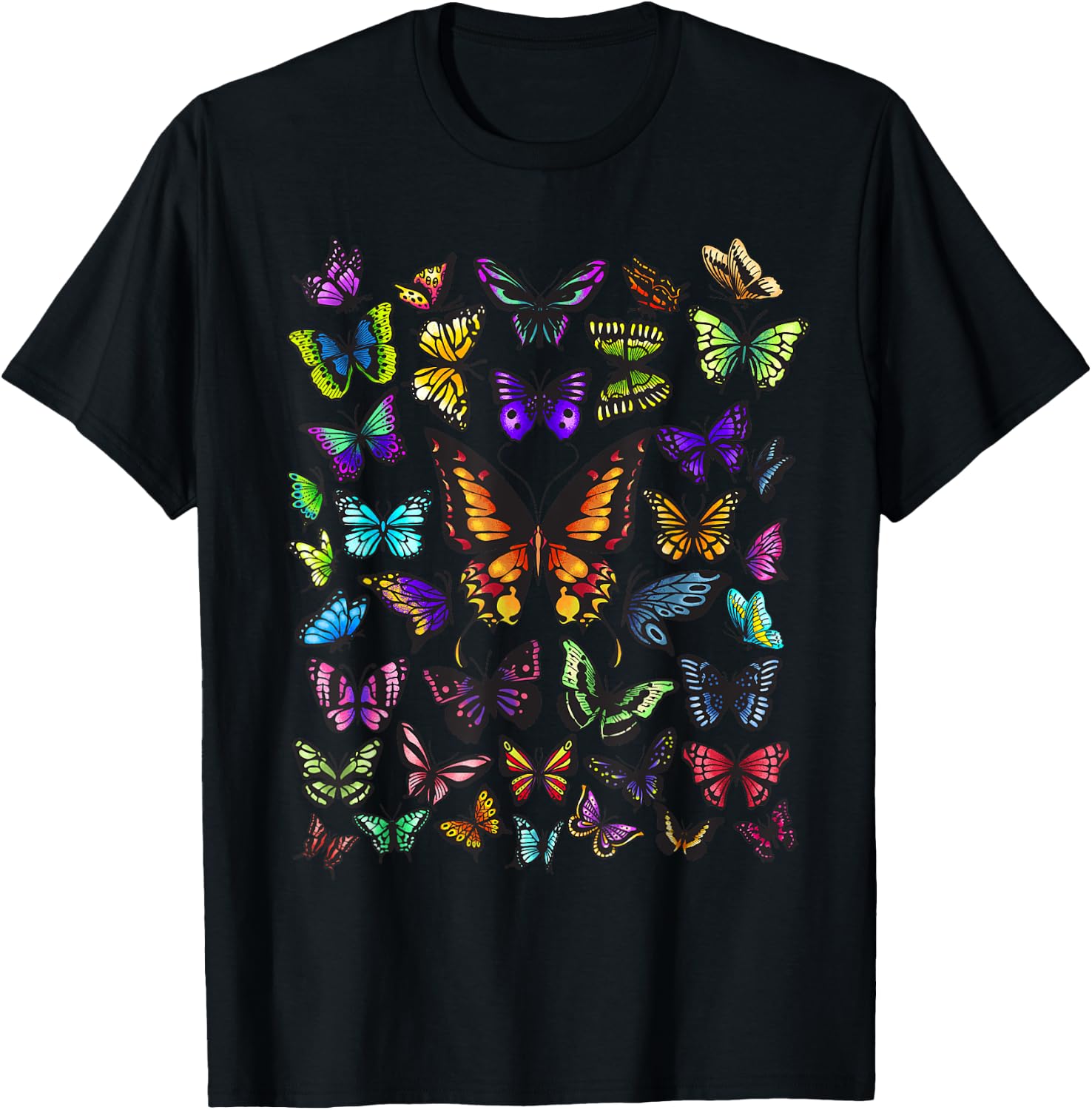 Butterfly Gift Women Kids Butterfly Lover Collection T-Shirt - T-Shirt | Black