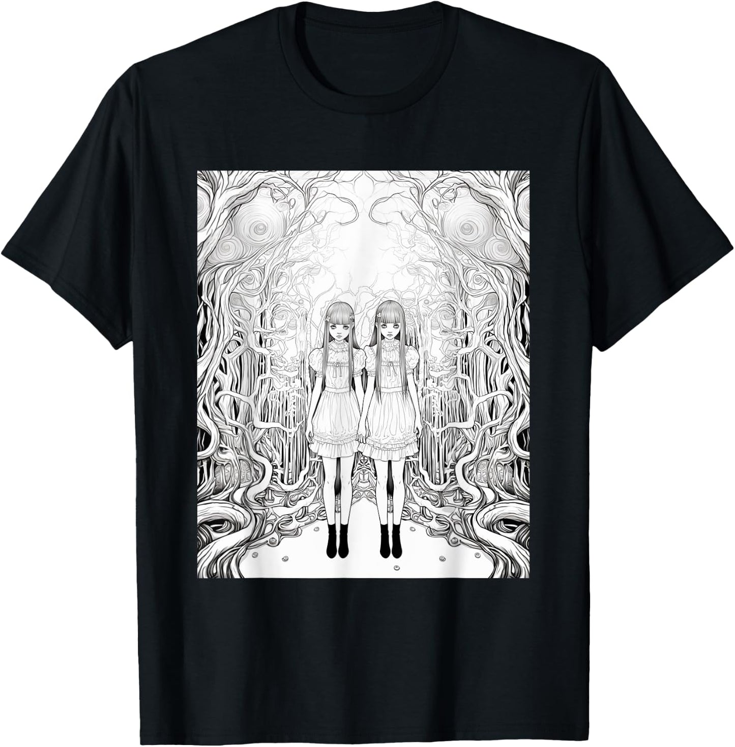 Manga Anime Demon Girl Beauty Horror T-Shirt - T-Shirt | Black