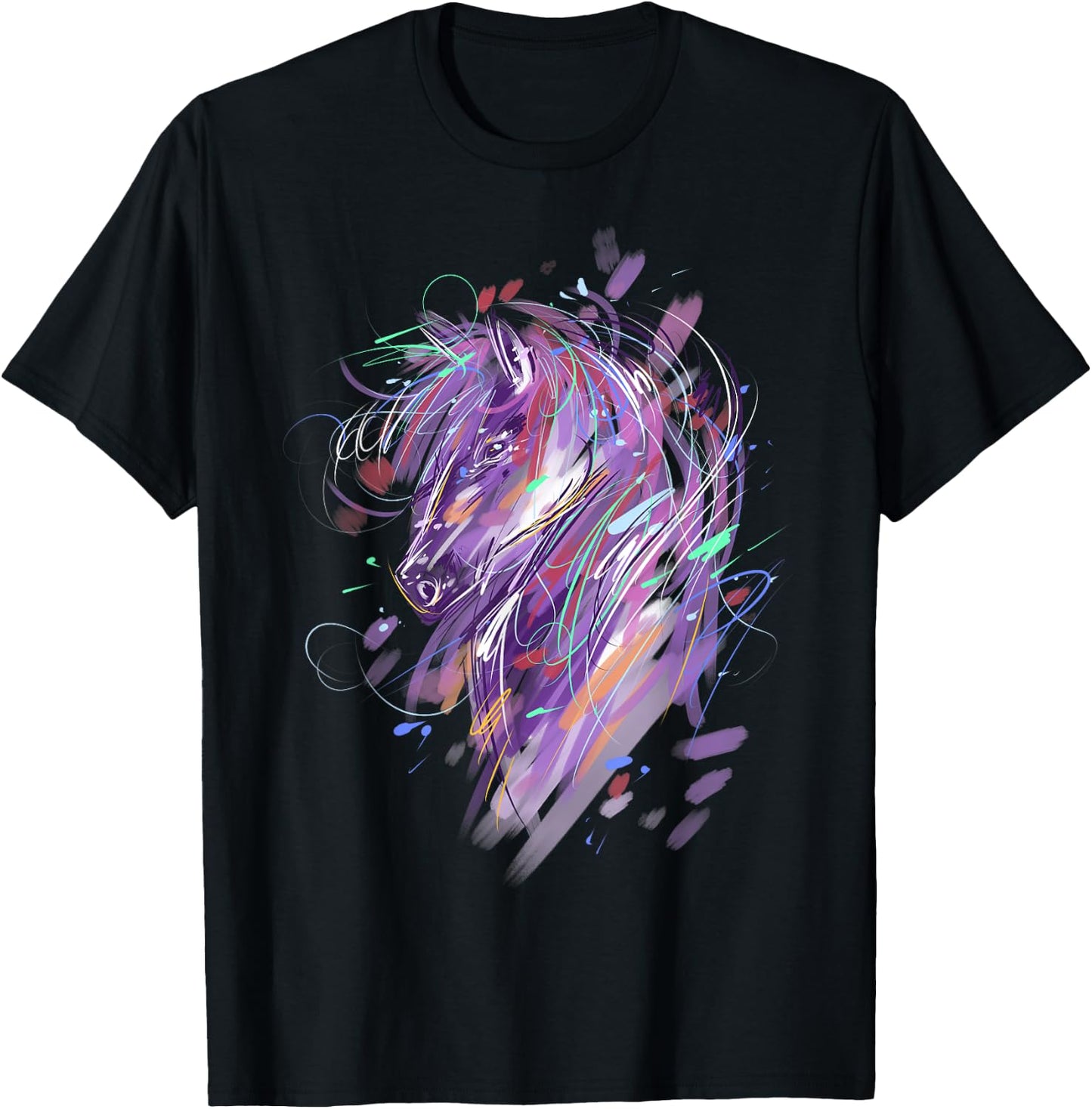 Horse Shirt Women Girls Horseback Riding Horse Lover T-Shirt - T-Shirt | Black