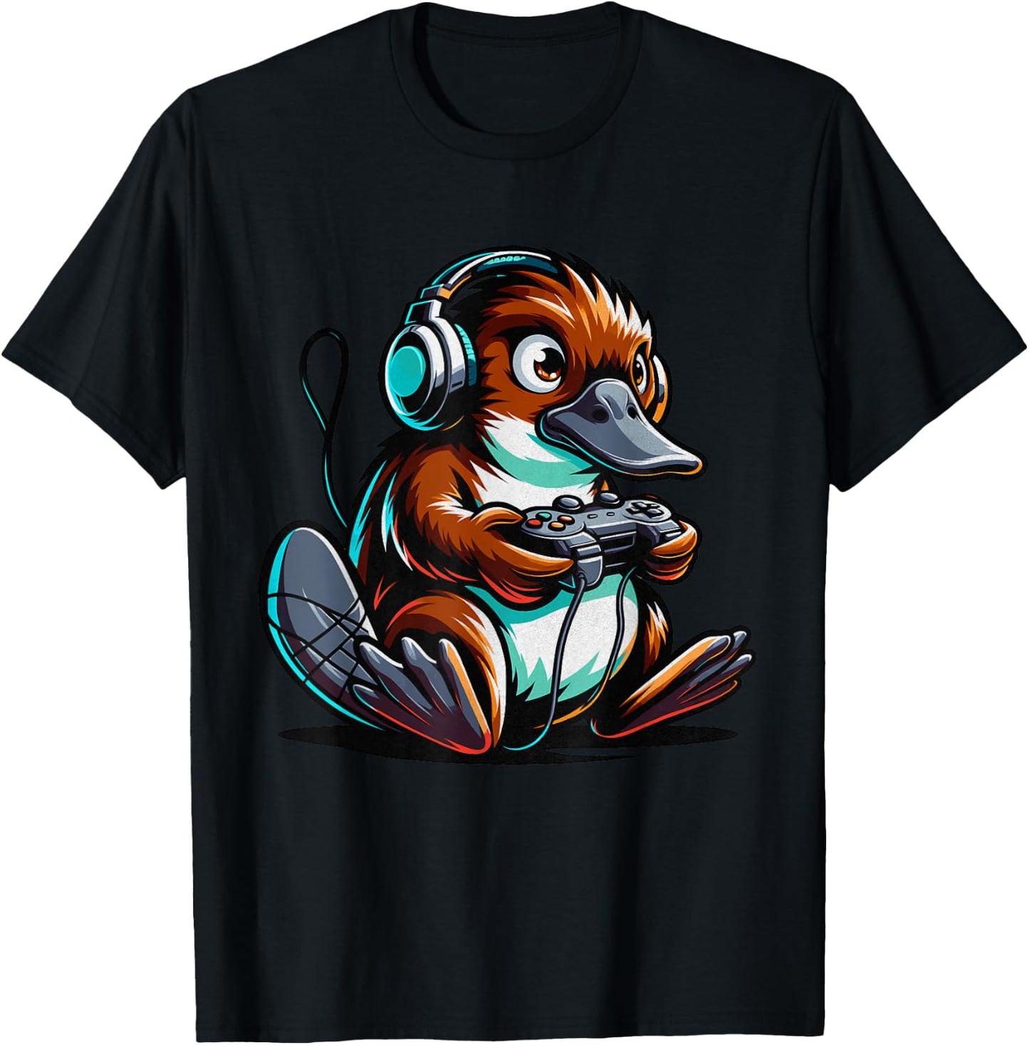 Platypus Shirt Kids Funny Platypus and Video Games Lover T-Shirt - T-Shirt | Black