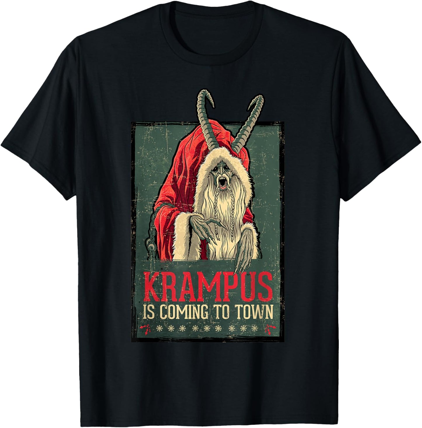Legendary Pictures Krampus Poster Vintage T-Shirt - T-Shirt | Black
