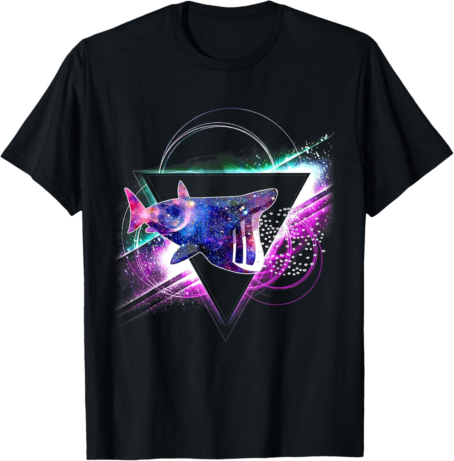 Aesthetic Galaxy Basking Shark T-Shirt - T-Shirt | Black