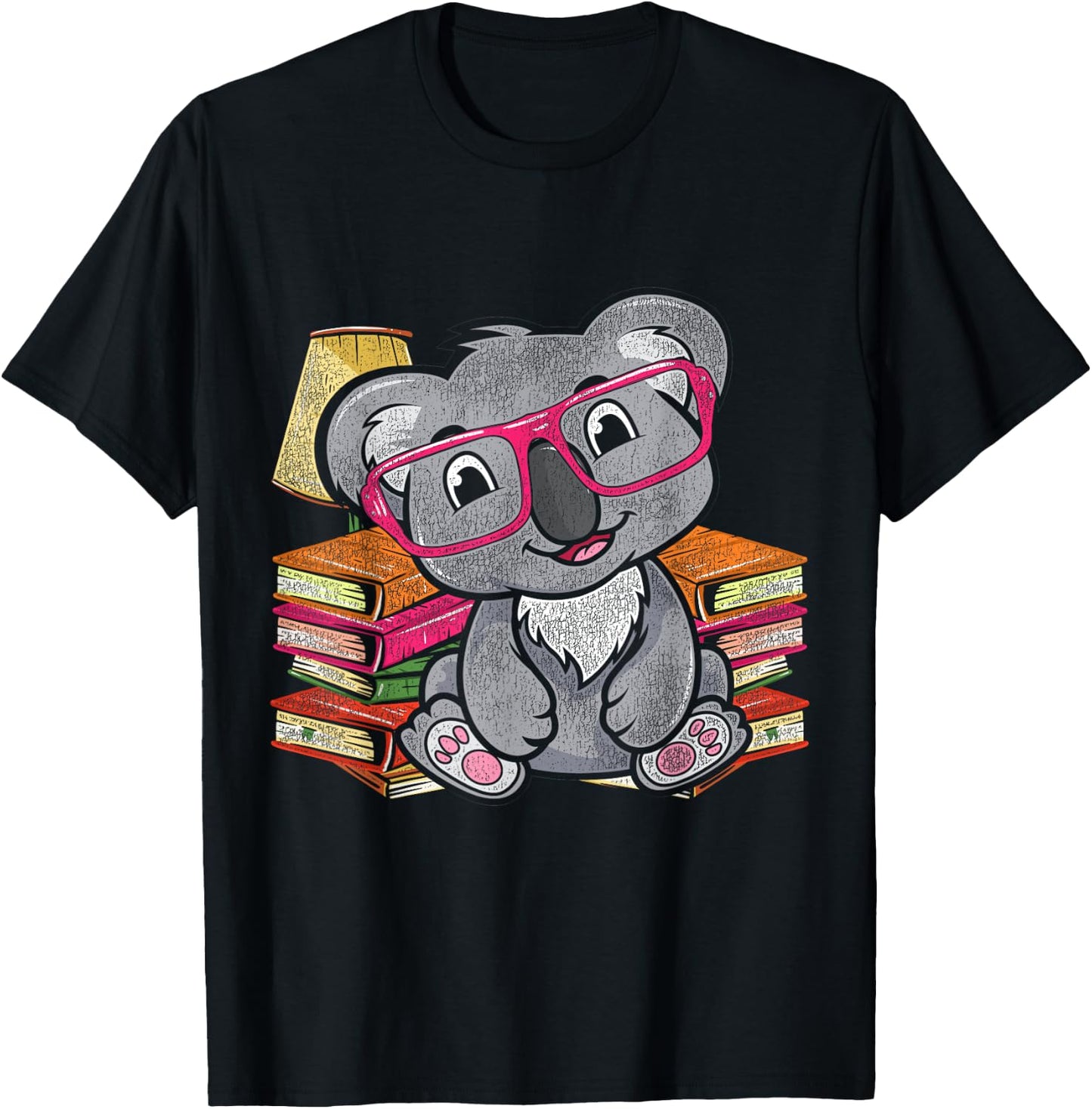 Cute Koala Bear Book Reading Koala T-Shirt - T-Shirt | Black