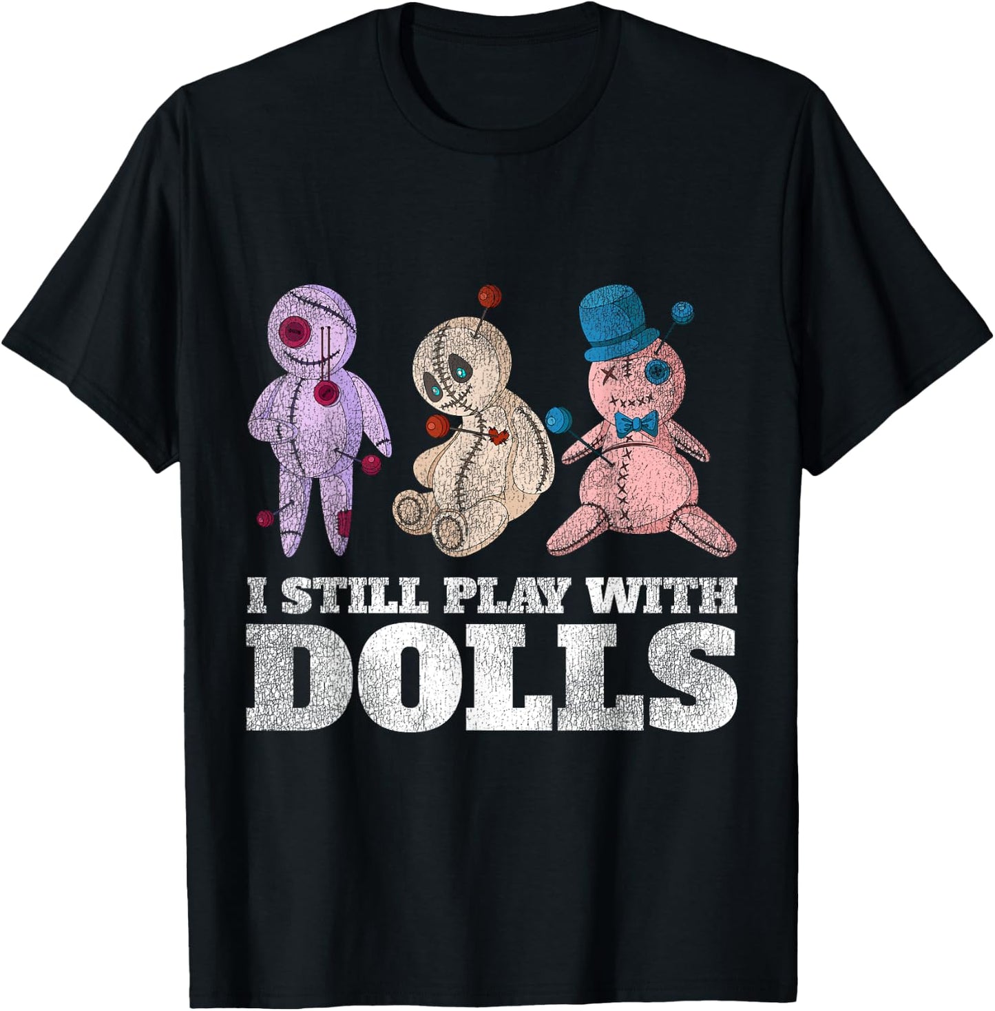 Scary Witch Voodoo Doll Women Gift Funny Halloween T-Shirt - T-Shirt | Black