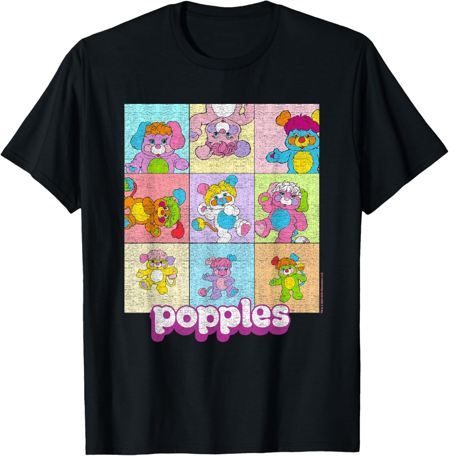 Popples Popple Squares T-Shirt - T-Shirt | Black