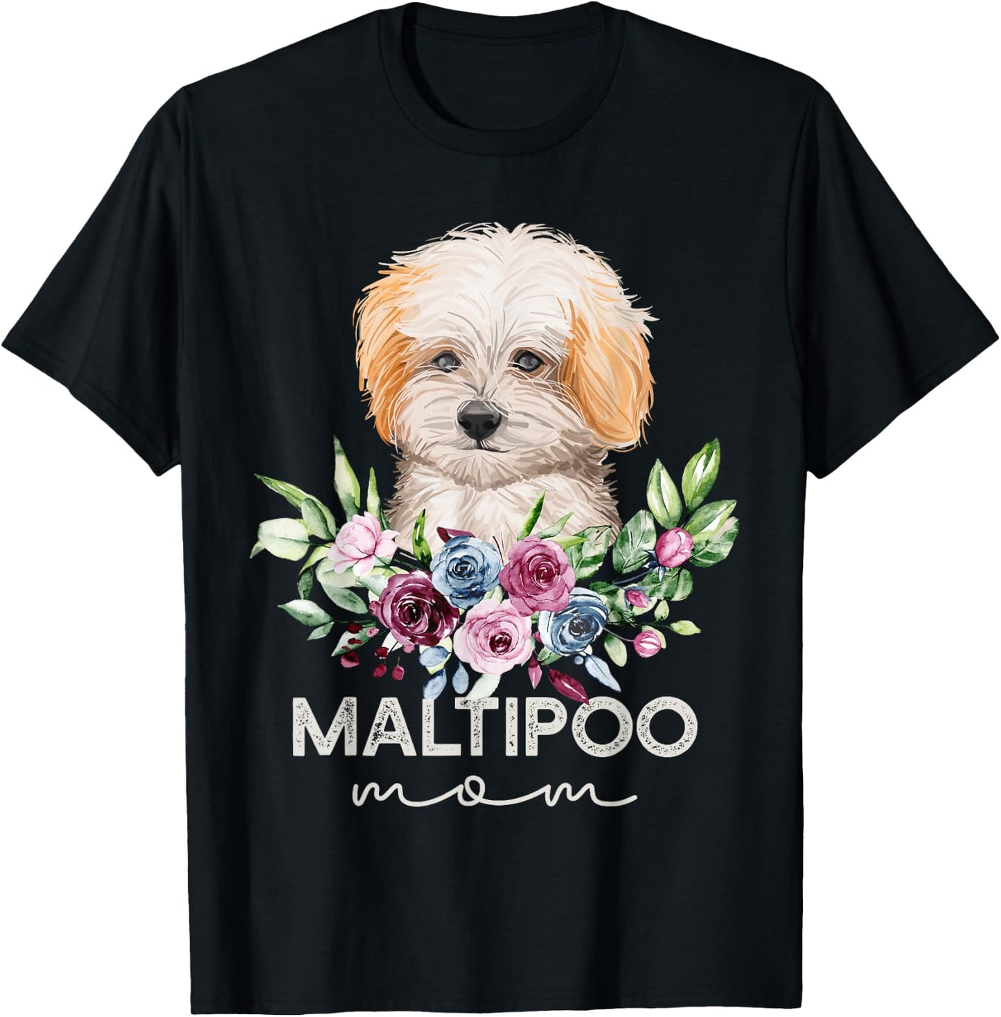 Maltipoo Shirt Dog Gifts Maltipoo Mom T-Shirt - T-Shirt | Black