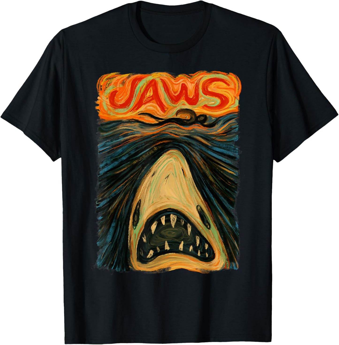Jaws Scream Portrait T-Shirt - T-Shirt | Black