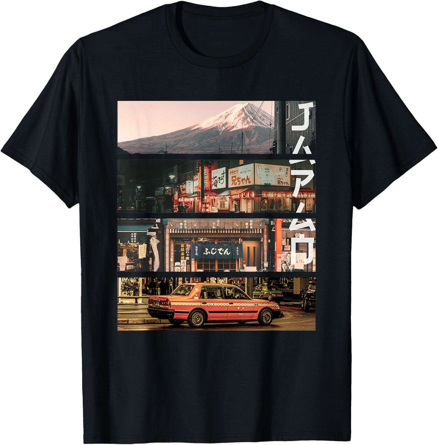 Aesthetic Style Vaporwave Japan 80s 90s Tokyo Osaka Street T-Shirt - T-Shirt | Black