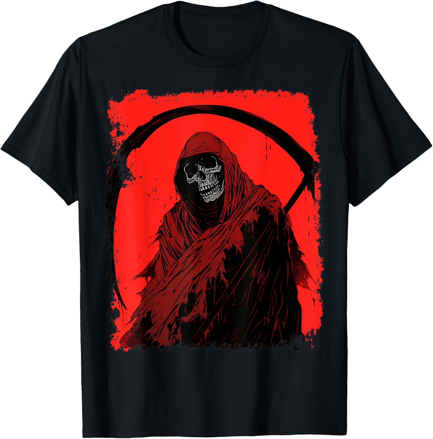 Red Grim Reaper T-Shirt - T-Shirt | Black
