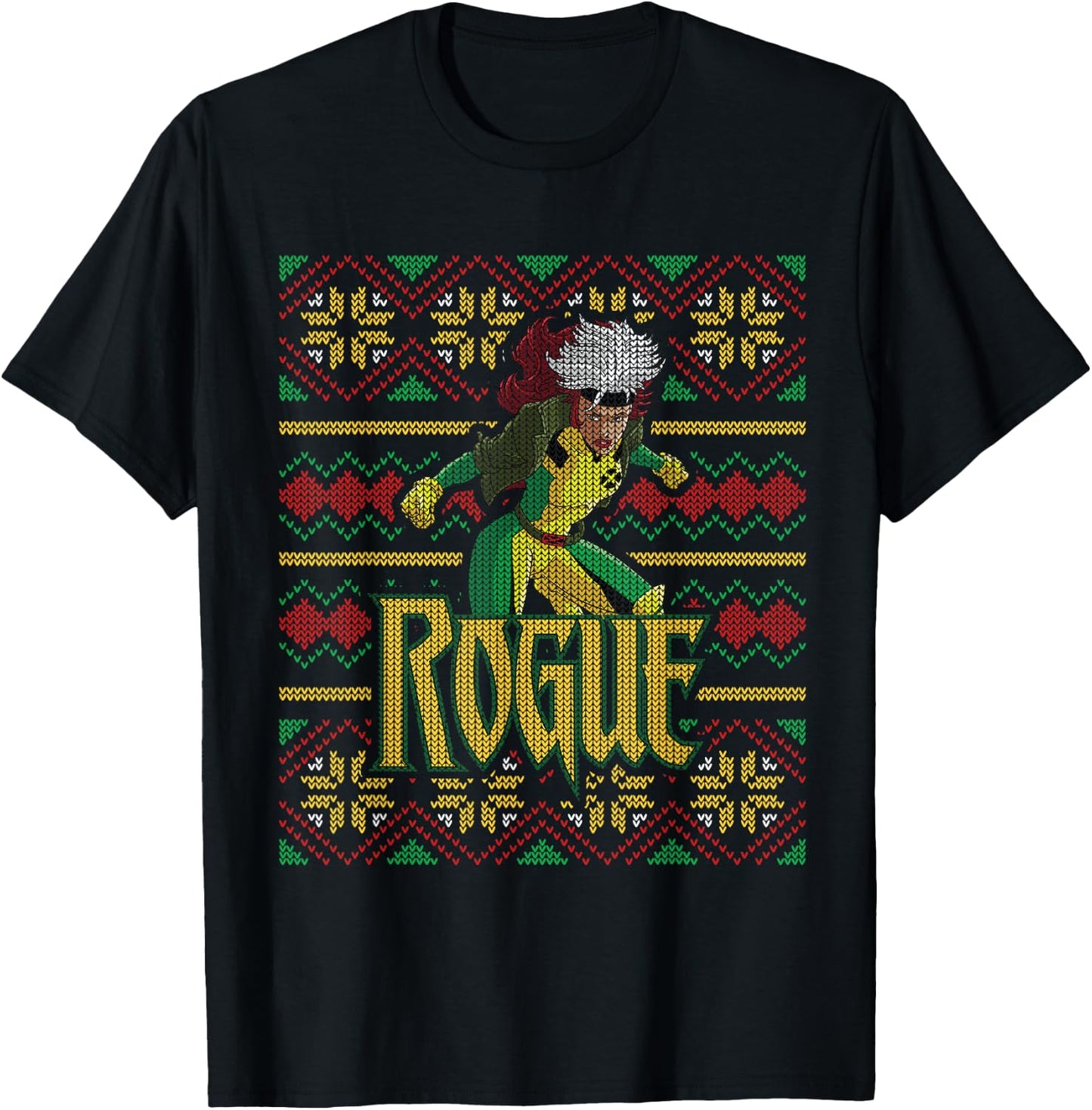 Marvel X-Men Rogue Holiday Sweater T-Shirt - T-Shirt | Black