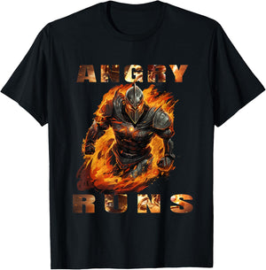 Angry Runs Football Passion Unleashed T-Shirt - T-Shirt | Black