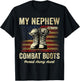 My Nephew Wears Combat Boots Proud Army Aunt Veteran T-Shirt - T-Shirt | Black
