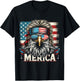 4th of July Patriotic Funny Eagle July 4th USA Merica T-Shirt - T-Shirt | Black