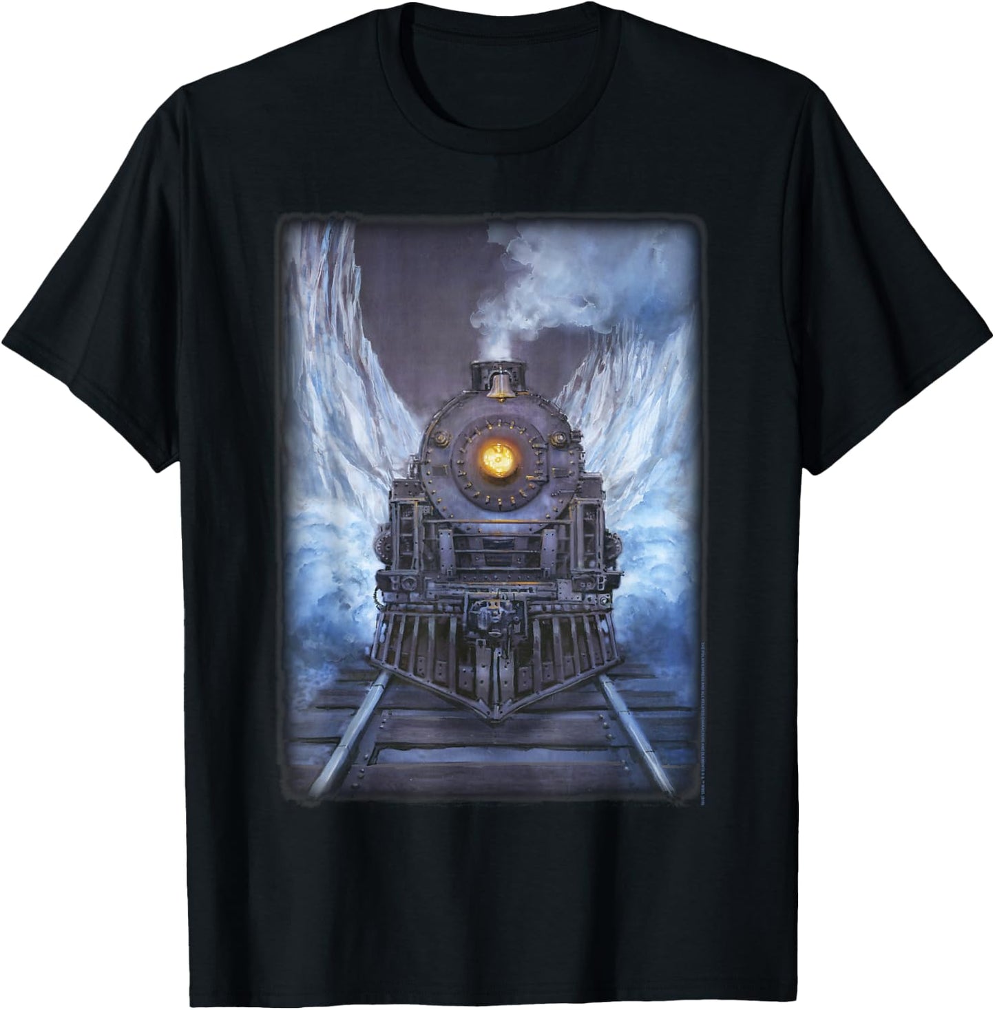 The Polar Express Train Poster T-Shirt - T-Shirt | Black