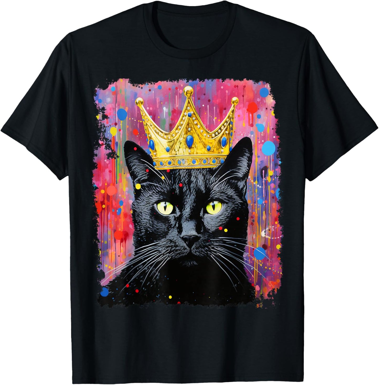 King Queen Black Cat T-Shirt - T-Shirt | Black