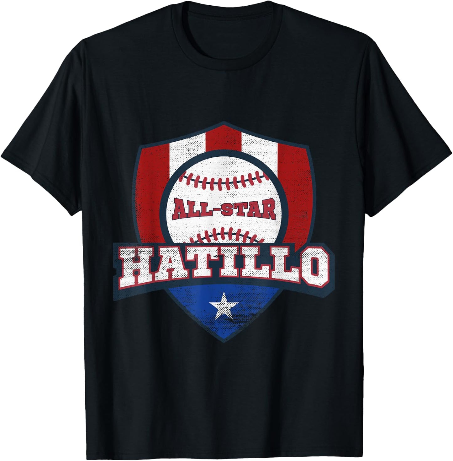 Hatillo Puerto Rico Camisa Puerto Rican World PR Baseball T-Shirt - T-Shirt | Black
