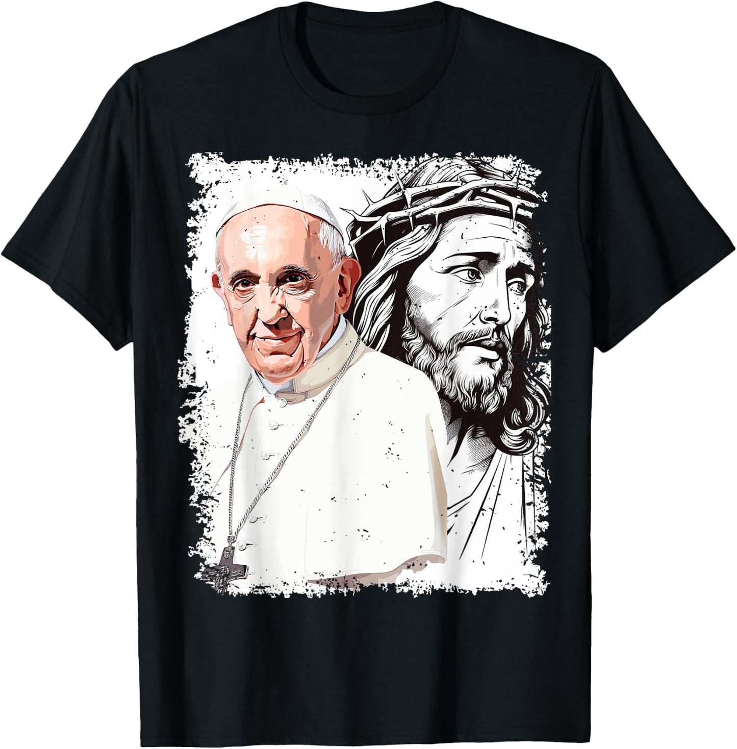 Pope Francis Jesus T-Shirt - T-Shirt | Black