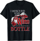 I Rescued Some Wine It Was Trapped In A Bottle Rescued T-Shirt - T-Shirt | Black