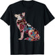 Wolf Vintage Flowers Floral Wolf Lover T-Shirt - T-Shirt | Black