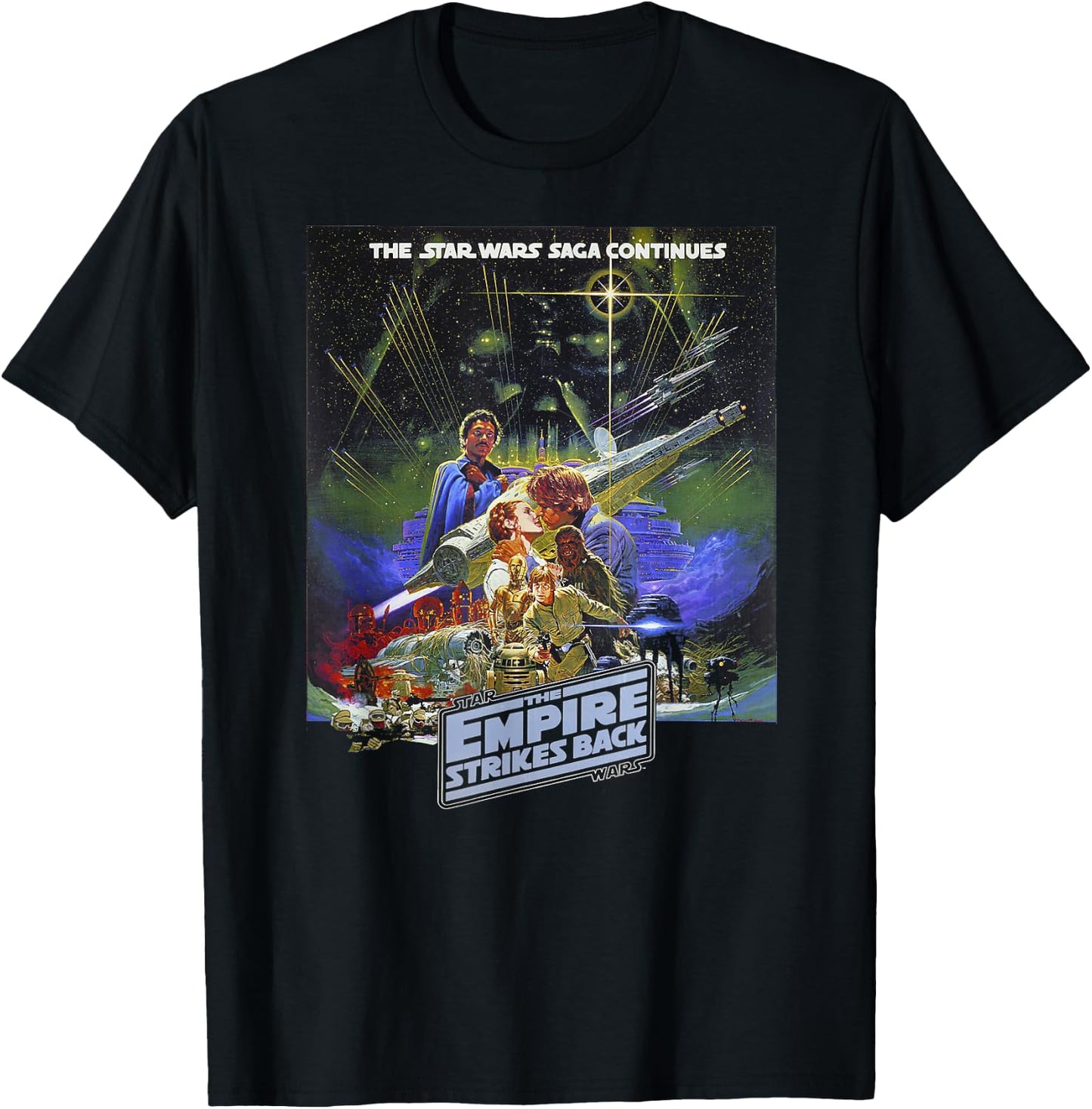 Star Wars: The Empire Strikes Back 40 Years Poster T-Shirt - T-Shirt | Black