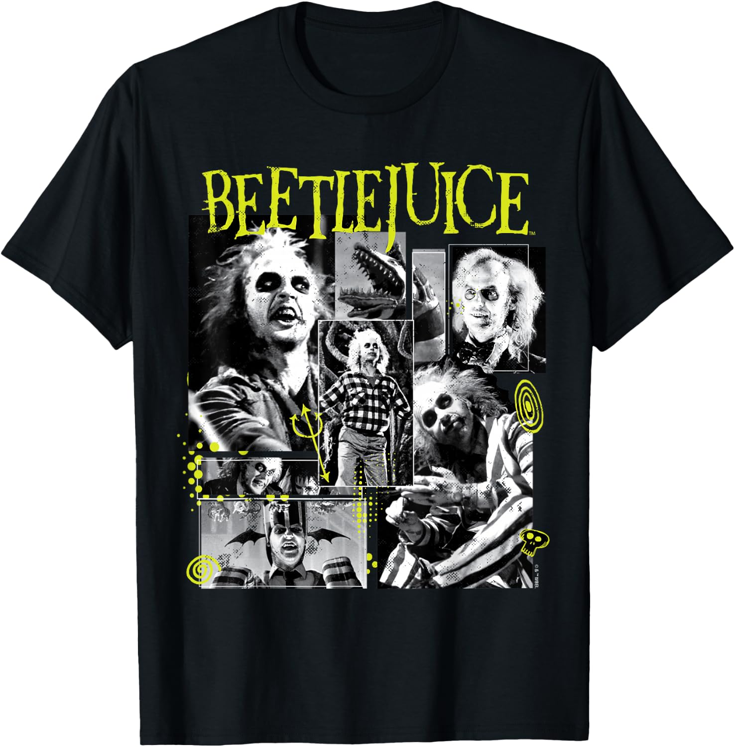 Beetlejuice - Character Collage T-Shirt - T-Shirt | Black