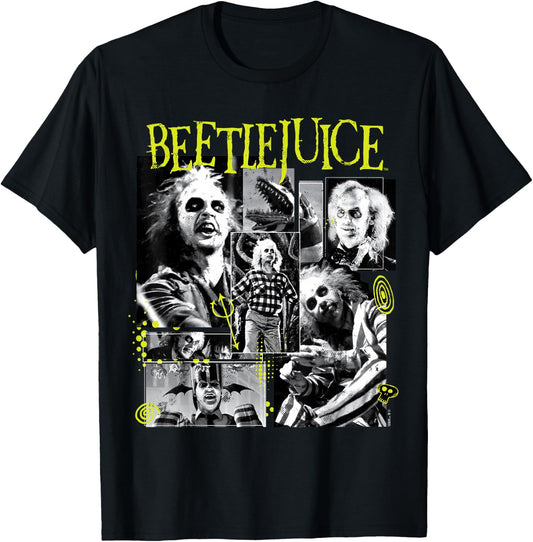 Beetlejuice - Character Collage T-Shirt - T-Shirt | Black