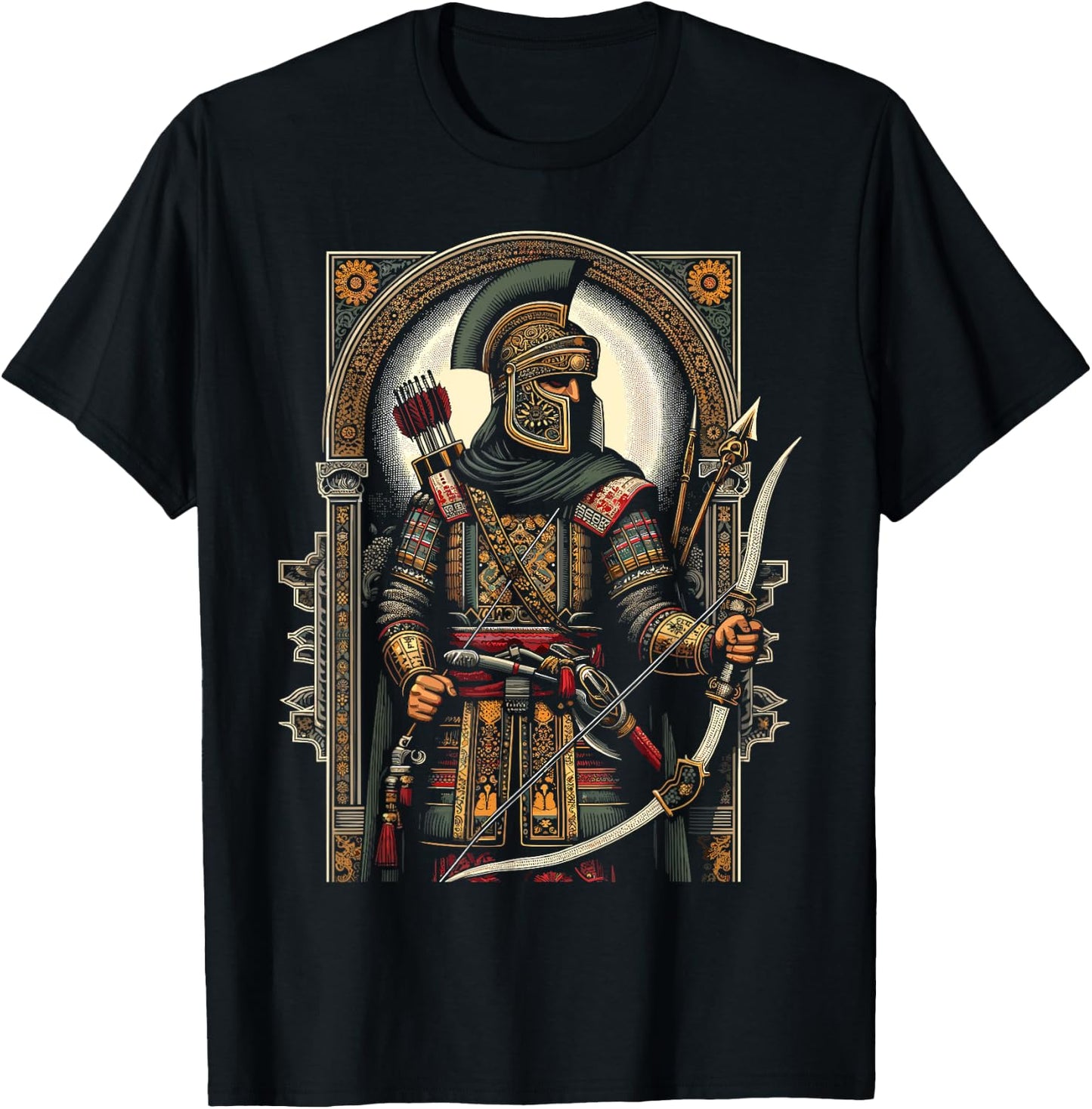 Persian Immortal Achaemenid Empire Persian Warrior T-Shirt - T-Shirt | Black