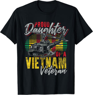 Proud Daughter Of A Vietnam Veteran T-Shirt - T-Shirt | Black
