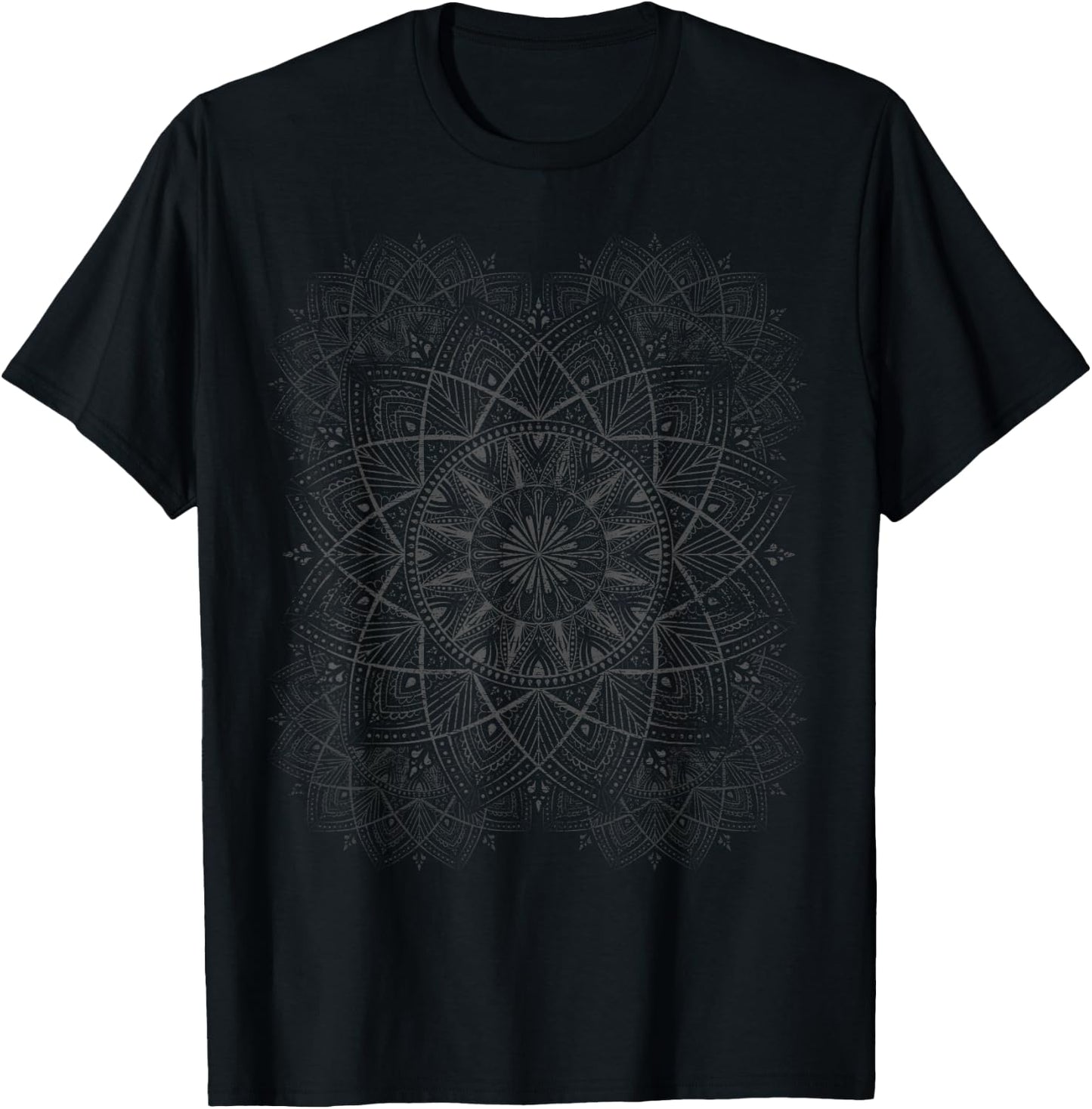 Yoga Teacher Peace Hippie Gift Mandala T-Shirt - T-Shirt | Black